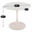 Mebel Elite Стіл Sander 89 см, керамічний, білий/кашемір, ME.SANDER/B/KASZ/S - Home Club, зображення 6