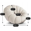 Mebel Elite Вращающееся кресло для отдыха Pettit с пуфиком, кремовый букле, ME.PETTIT/KR/TB/FW - Home Club, изображение 7
