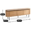 Mebel Elite Тв-тумба Beck 160 см, трёхдверная, дуб, ME.BECK/D/RTV160 - Home Club, изображение 6