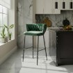 Mebel Elite Барный стул Flores, зеленый, велюровый, ME.FLORES/Z/CZ/V/H - Home Club, изображение 2