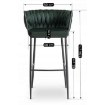 Mebel Elite Барный стул Flores, зеленый, велюровый, ME.FLORES/Z/CZ/V/H - Home Club, изображение 7