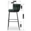 Mebel Elite Барный стул Flores, зеленый, велюровый, ME.FLORES/Z/CZ/V/H - Home Club, изображение 8