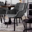 Mebel Elite Обертове крісло Luna, сіре, велюрове, ME.LUNA/P/V/K - Home Club, зображення 4