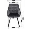 Mebel Elite Обертове крісло Luna, сіре, велюрове, ME.LUNA/P/V/K - Home Club, зображення 10