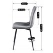 Mebel Elite Стілець Ibis сірий велюровий, ME.IBIS/P/V/K - Home Club, зображення 11