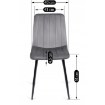 Mebel Elite Стілець Ibis сірий велюровий, ME.IBIS/P/V/K - Home Club, зображення 12