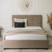 Mebel Elite Ліжко 140x200 Tinga, велюрове, бежеве, ME.TINGA/140/BZ/V/LOZZPOJ - Home Club, зображення 2