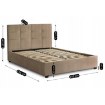 Mebel Elite Ліжко 140x200 Tinga, велюрове, бежеве, ME.TINGA/140/BZ/V/LOZZPOJ - Home Club, зображення 11