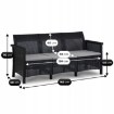 Mebel Elite Набор садовой мебели Savio, черный, ME.SAVIO/CZ/RT/OGR/ZES - Home Club, изображение 9