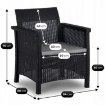 Mebel Elite Набор садовой мебели Savio, черный, ME.SAVIO/CZ/RT/OGR/ZES - Home Club, изображение 10