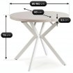 Mebel Elite Стол Dorian, раскладной, 80–160 см, цвет «кашемир»/белый, ME.DORIAN/KASZ/B/S - Home Club, изображение 6