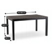Mebel Elite Садовий стіл Argos 140–180 см, темно-сірий дуб/чорний, ME.ARGOS/140-180/P/CZ/OGR/S - Home Club, зображення 8