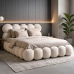 Mebel Elite Ліжко 140x200 Ankara з ящиком для речей, кремове, з тканини букле, ME.ANKARA/140/KR/TB/LOZZPOJ - Home Club, зображення 2