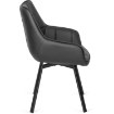 Mebel Elite Вращающееся кресло Luna, чёрная экокожа, ME.LUNA/CZ/E/K - Home Club, изображение 5
