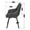 Mebel Elite Вращающееся кресло Luna, чёрная экокожа, ME.LUNA/CZ/E/K - Home Club, изображение 8