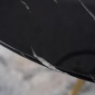 Mebel Elite Стол Bali со стеклянной столешницей, 100 см, черный мрамор/золотой, ME.BALI/CZM/ZL/S - Home Club, изображение 4