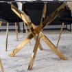 Mebel Elite Стол Bali со стеклянной столешницей, 100 см, черный мрамор/золотой, ME.BALI/CZM/ZL/S - Home Club, изображение 5