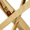 Mebel Elite Стол Bali со стеклянной столешницей, 100 см, черный мрамор/золотой, ME.BALI/CZM/ZL/S - Home Club, изображение 8