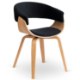 Mebel Elite Стул Gary из велюра, черный/золотой дуб, ME.GARY/CZ/DZ/V/DG/K - Home Club