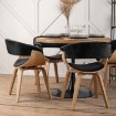 Mebel Elite Стул Gary из велюра, черный/золотой дуб, ME.GARY/CZ/DZ/V/DG/K - Home Club, изображение 3
