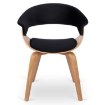 Mebel Elite Стул Gary из велюра, черный/золотой дуб, ME.GARY/CZ/DZ/V/DG/K - Home Club, изображение 4