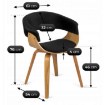 Mebel Elite Стул Gary из велюра, черный/золотой дуб, ME.GARY/CZ/DZ/V/DG/K - Home Club, изображение 7