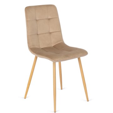Mebel Elite Стілець Fredy, бежевий, велюровий, ME.FREDY/BZ/D/V/K - Home Club