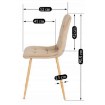Mebel Elite Стул Fredy, бежевый, велюровый, ME.FREDY/BZ/D/V/K - Home Club, изображение 7
