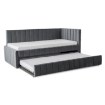 Mebel Elite Кровать 90x200 Villemo, серая, велюровая, ME.VILLEMO/90/90/CP/V/LOZWYS - Home Club, изображение 4