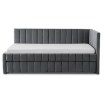 Mebel Elite Кровать 90x200 Villemo, серая, велюровая, ME.VILLEMO/90/90/CP/V/LOZWYS - Home Club, изображение 5