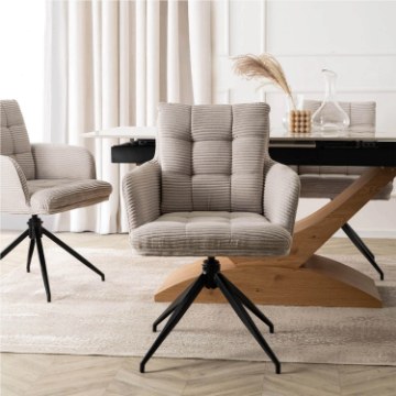Mebel Elite Вращающееся кресло Akita, серое, из вельвета, ME.AKITA/JP/SZTR/K - Home Club