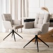 Mebel Elite Вращающееся кресло Akita, серое, из вельвета, ME.AKITA/JP/SZTR/K - Home Club, изображение 3