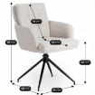 Mebel Elite Вращающееся кресло Akita, серое, из вельвета, ME.AKITA/JP/SZTR/K - Home Club, изображение 12