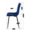 Mebel Elite Стул Peru, темно-синий, велюровый, ME.PERU/GR/V/K - Home Club, изображение 5