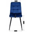 Mebel Elite Стул Peru, темно-синий, велюровый, ME.PERU/GR/V/K - Home Club, изображение 6