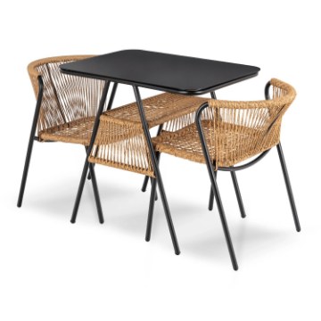 Mebel Elite Комплект садових меблів Triste, коричневий/чорний, ME.TRISTE/BR/RT/OGR/ZES - Home Club