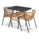 Mebel Elite Комплект садових меблів Triste, коричневий/чорний, ME.TRISTE/BR/RT/OGR/ZES - Home Club