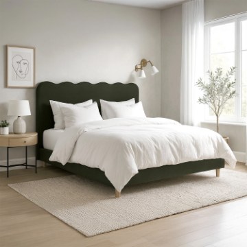 Mebel Elite Кровать 160x200 Izmir, зеленая, ME.IZMIR/160/Z/T/LOZ - Home Club