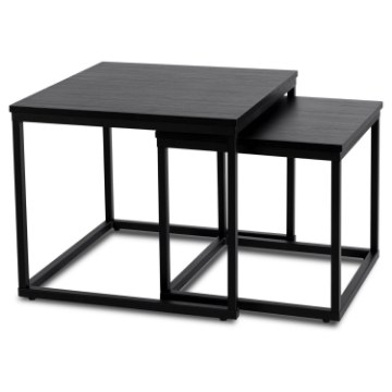 Mebel Elite Набор столиков Tevet, черный, ME.TEVET/CZ/L - Home Club