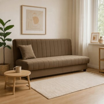 Mebel Elite Комплект із 2 розкладних диванів Sigma бежевого кольору, PPHUE.PICCOLO/PAROS3/Z2/WER - Home Club