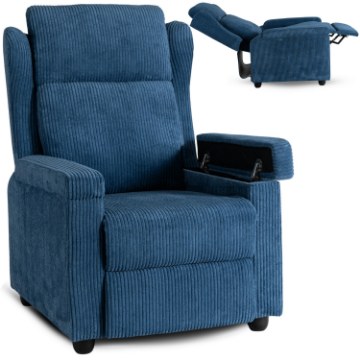 Mebel Elite Раскладной кресло Spencer, темно-синее, из вельвета, ME.SPENCER/GR/SZTR/FW - Home Club