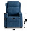 Mebel Elite Раскладной кресло Spencer, темно-синее, из вельвета, ME.SPENCER/GR/SZTR/FW - Home Club, изображение 16