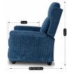 Mebel Elite Раскладной кресло Spencer, темно-синее, из вельвета, ME.SPENCER/GR/SZTR/FW - Home Club, изображение 17
