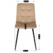 Mebel Elite Стілець Peru, бежевий, велюровий, ME.PERU/BZ/V/K - Home Club, зображення 9