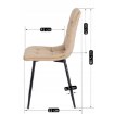 Mebel Elite Стілець Peru, бежевий, велюровий, ME.PERU/BZ/V/K - Home Club, зображення 10