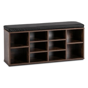 Mebel Elite Шкафчик для обуви Axel 104 см, дуб рустикальный/чёрный, ME.AXEL/DRU/CZ/SZAFKBUT - Home Club