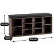 Mebel Elite Шафа для взуття Axel 104 см, дуб рустикальний/чорний, ME.AXEL/DRU/CZ/SZAFKBUT - Home Club, зображення 6
