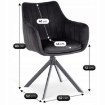 Mebel Elite Вращающееся кресло Mumbai, чёрное, велюровое, ME.MUMBAI/CZ/V/K - Home Club, изображение 10