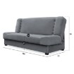 Mebel Elite Набор из 2 диванов-кроватей Piano, серый велюр, PPHUE.DOROTKA/PAROS6/Z2/WER - Home Club, изображение 8