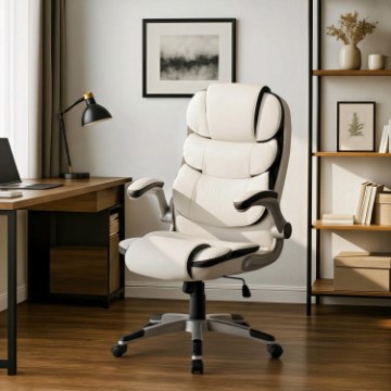 Mebel Elite Вращающееся кресло Liverpool, белый, экокожа, ME.LIVERPOOL/B/E/FO - Home Club